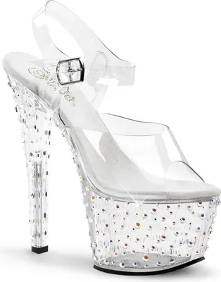 Produktbild von STARDANCE-708 Damen Sandale von Pleaser, Transparent EU 35, US 5