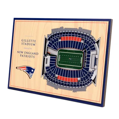 Produktbild von NFL New England Patriots Stadium 3D Wandbild Desktop Holzschild