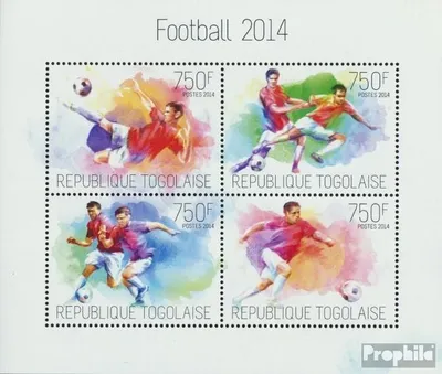 Produktbild von Briefmarken Togo 2014 Mi 5625-5628 Kleinbogen (kompl. Ausgabe) postfrisch Fußball 2014