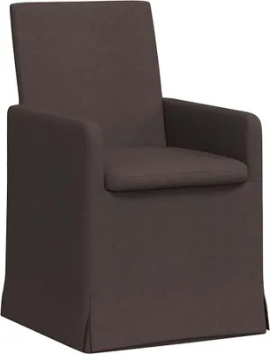 Imagen del producto de vidaXL: 2 sillas de comedor, tapizadas en tela color marrón oscuro, 57 x 67 x 95 cm