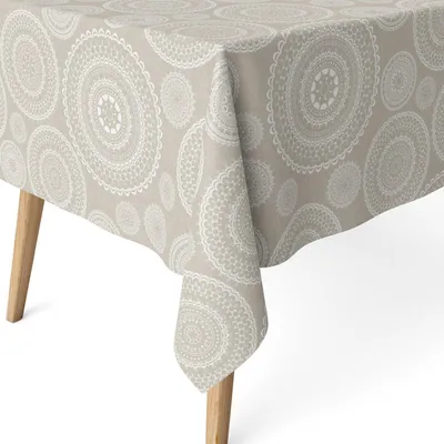 Tafelkleed rechteckig 220x140 cm, vlekabweisend, beige