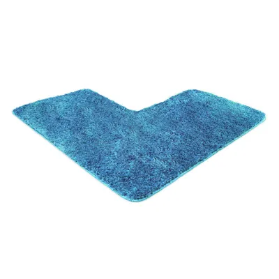 Produktbild von WohnDirect Eckbadematte Florenz Hellblau 100 x 100 x 50 cm