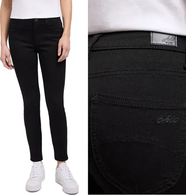 Produktbild von Frauen Lee Hochhoch dünne schwarze schwarze 112346956 L34G007758 Frauen
