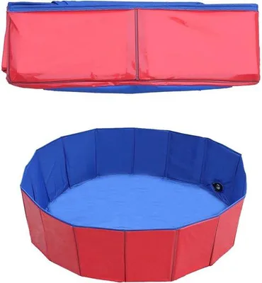Produktbild von Famanu Hunde-Badewanne Faltbares Schwimmbad - PVC, Antirutsch, Wasserablassventil - Ø 30/50 cm - 8 x 50 cm