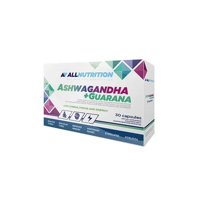 Produktbild von Allnutrition Ashwagandha 300 mg + Guarana 30 Kapseln