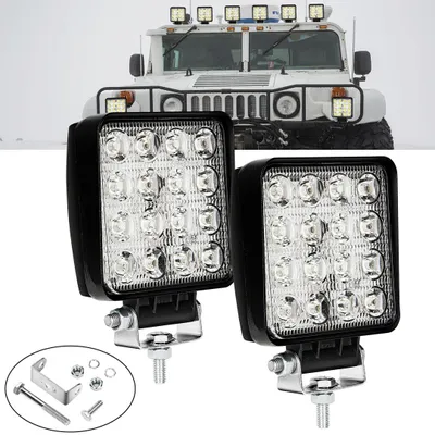 Produktbild von Faziango LED Arbeitsscheinwerfer Scheinwerfer 2X 48W 12V 24V  Zusatzscheinwerfer Strahler Flutlicht Beleuchtung Rückfahrscheinwerfer Lampe