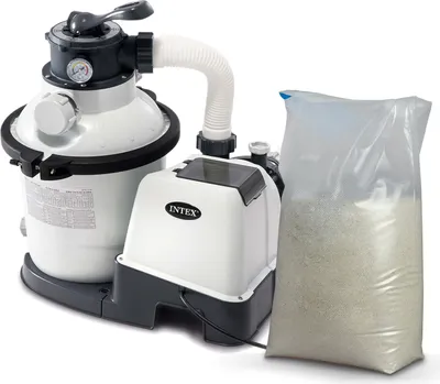 Immagine prodotto di Pompa per filtri a sabbia 4500 l/h INTEX 26644 + 25 kg di sabbia
