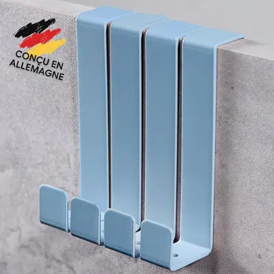 Produktbild von DEKAZIA® 4 Türhaken Kinderzimmer Blau – Türgarderobe Kinder Kleiderhaken Tür