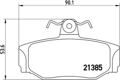 Produktbild von Brembo Bremsbelagsatz, Scheibenbremse Hinterachse P 86 009