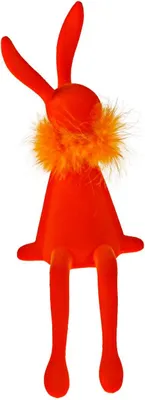 Produktbild von Werner Voß GmbH Hase mit Federboa orange 12,5x12x35 cm