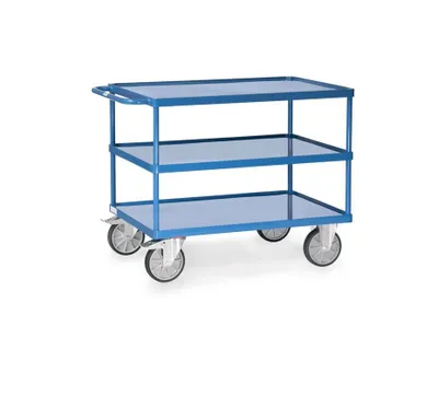 Produktbild von Fetra Tischwagen - Stahlblech-Wannen Ladefläche 850 x 500 mm, 2420W