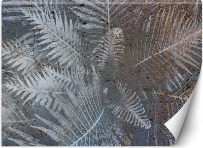 Produktbild von Vlies fototapete Palmenblätter auf Beton 200x140 cm Feeby Grau inkl. Kleber einfache Montage