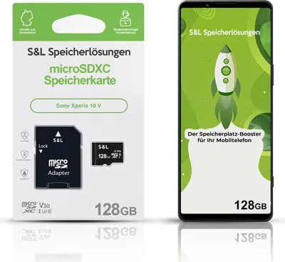 Produktbild von microSD Speicherkarte S&L für Sony Xperia 10 V - Speicherkapazität: 128 GB