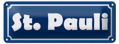 Produktbild von Blechschild St. Pauli 27x10cm Hamburg Kiezidee Dekoration