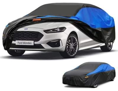 Obrázek produktu pro Autopokrov, vodotěsný a prodyšný, pro modely Ford Mondeo, rok výroby 2001-2024, barva: černá, modrá