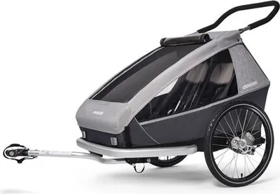 Produktbild von Croozer Keeke 2 Stone grau Fahrradanhänger
