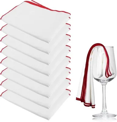 Obrázek produktu pro Balení 8 kusů hadříků z mikrovlákna pro leštění skla, rozměr 40 x 60 cm, opakovaně použitelné hadříky na čištění skla, bez zanechávání šmouh, vysoce kvalitní mikrovlákno, ideální pro