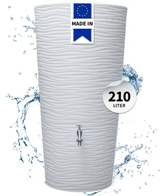 Produktbild von GARANTIA NATURA 2in1 Regentonne 210 Liter arctic inkl. Pflanzschale