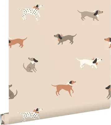 Zdjęcie produktu dla ESTAhome Tapeta psy terakotaIbrązowym 50 x 900 cm
