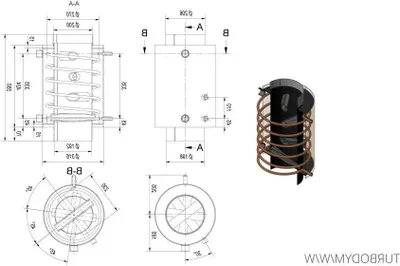 Productafbeelding van Warmtewisselaar - CV warmteterugwinning - Energie besparen - Hoge temperatuur staal - 55 pond - Zwart