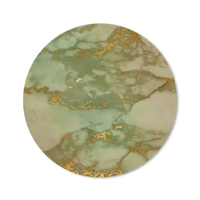 Produktbild von MuchoWow® Mauspad Mousepad Marmor - Muster - Grün - Gold 20x20 cm - Mousepads - Maus Mat - Pad - Mausunterlage - Schreibtischmatte
