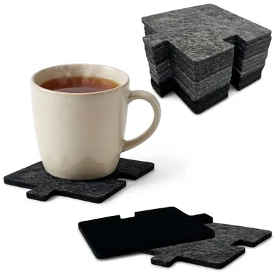 Produktbild von Filzuntersetzer - Eckiges 12er Set - Für Gläser und Töpfe - 10x10 cm