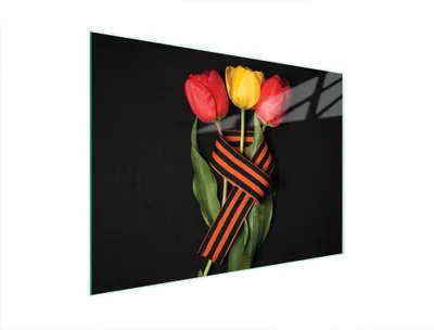 Image de Planche à découper en verre 40x30 roses