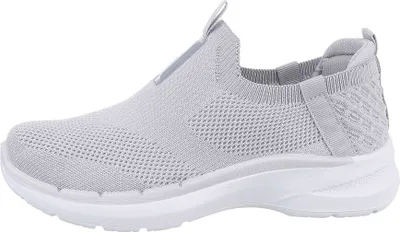 Produktbild von Ital-Design Damen Freizeitschuhe  Textiloptik Sneakers Low 85878608 Grau Gr.  37