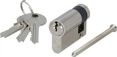 Produktbild von Halbzylinder für Außenschließung – Messing vernickelt - Profilzylinder 35/10mm