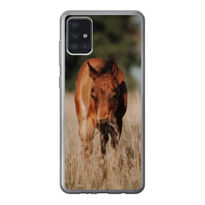 Produktbild von MuchoWow® Handyhülle Schutzhülle Hülle für Samsung Galaxy A52 5G Pferd - Sonne - Landschaft Silikon Softcase Handy Hülle - Umschlag