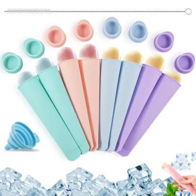 Produktbild von Silikon-Eisformen-Set, 8 Stück, wiederverwendbar und BPA-frei