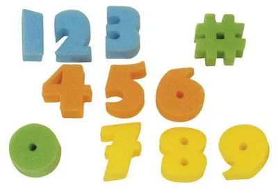 Image de Éponges Graine Cijfer 5 cm - 10 pièces