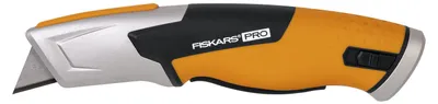 Zdjęcie produktu dla Nóż uniwersalny Fiskars 1062938 czarny, pomarańczowy Nóż z ostrzem brzytwy