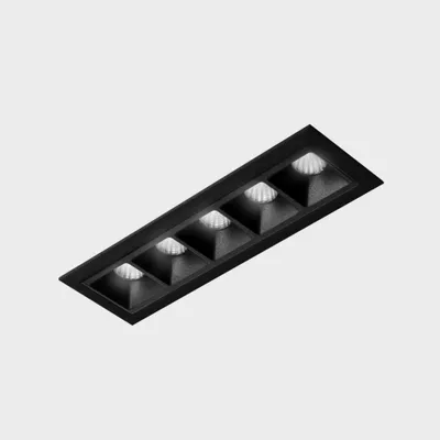 Produktbild von KOHL LIGHTING NSES Einbauleuchte mit Rahmen 147x45 mm schwarz 10 W 30D CRI 90 3000K PUSH