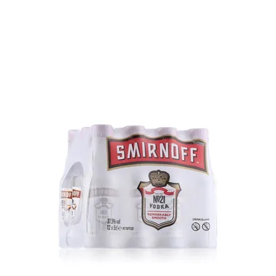 Image de Mignonnette Smirnoff Red Label Caja 12 Ud. Wodka Russland 60.00 cl 37.5 %
