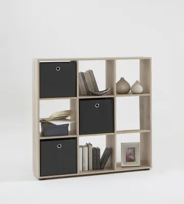 Produktbild von Raumteilerregal >MEGA 5< in Eiche Nachbildung - 104,5x108,5x33cm (BxHxT)