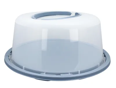 Produktbild von Kuchen Transport Box Torten Haube Party Container Rund Glocke Tragegriff
