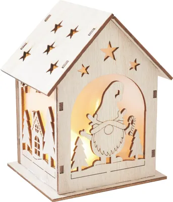Produktbild von VBS Holzbausatz "Wichtelhaus", inkl LED,12-tlg.