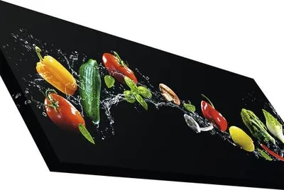 Produktbild von Leinwandbild Flying Vegetables 77x27 cm
