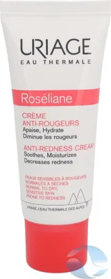 Produktbild von Uriage Roséliane Anti-Redness Cream, Tages- & Nachtcreme, Frauen, Empflindliche Haut, Gesicht, Anti-Rötung, Feuchtigkeitsspendend, Reparatur, Weichmachend, Beruhigend, Verstärkung, 40 ml