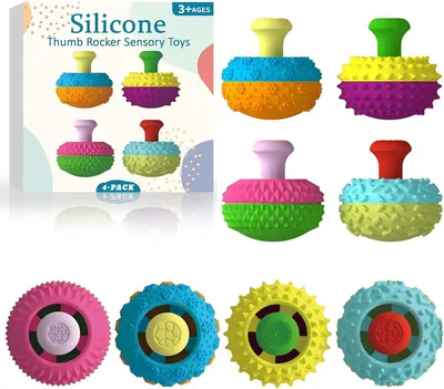 Zdjęcie produktu dla Zestaw 4 silikonowych palców do fidgetowania – zabawki antystresowe