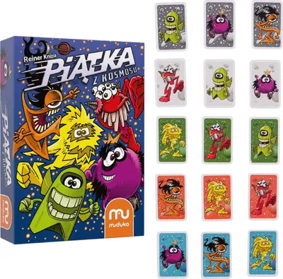 Produktbild von Muduko | Kartenspiel Pi¹tka z Kosmosu - 1-4 Spieler - Ab 6 Jahren - Spannende Weltraumabenteuer