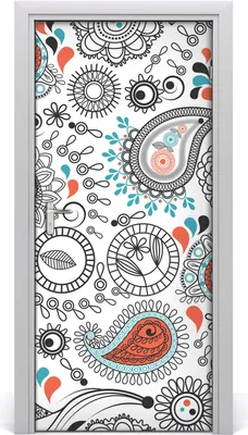 Produktbild von Tulup Türaufkleber 95x205 cm Dekorative Aufkleber Selbstklebend Wasserdichte Tapete Abnehmbar Schlafzimmer Wohnzimmer Wohnkultur - Verzierungen