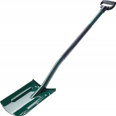 Produktbild von KADAX Gärtnerspaten "Seyssel", Gartenschaufel aus Metall mit Holzstiel, D-Griff, 118 cm, Grün