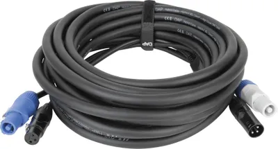 Image de DAP FP20 Hybrid Cable - Power Pro & 3-pin XLR - DMX / Power 10 m - gaine noire