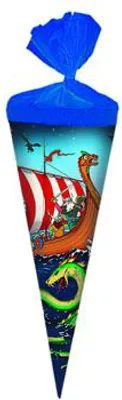 Produktbild von Schultüte / Zuckertüte / Länge: 25cm / rund / "Wikinger"
