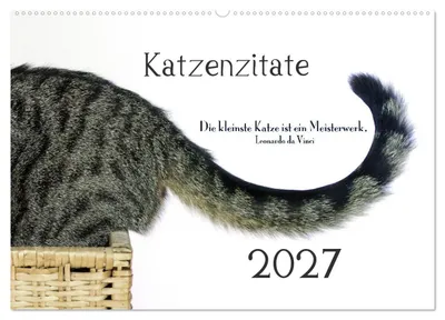 Produktbild von Katzenzitate 2027 (Wandkalender 2027 DIN A2 quer), CALVENDO Monatskalender