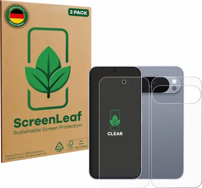 Produktbild von 2x ScreenLeaf Schutzfolie für Google Pixel 10 Pro (Display+Rückseite) Displayschutz Display Schutz Folie Klar Transparent