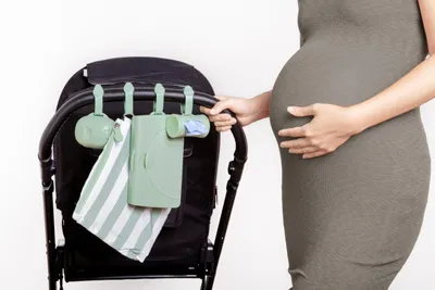 Produktbild von Windel Geschenkset mit Wickelunterlage und Spender für Babyaccessoires