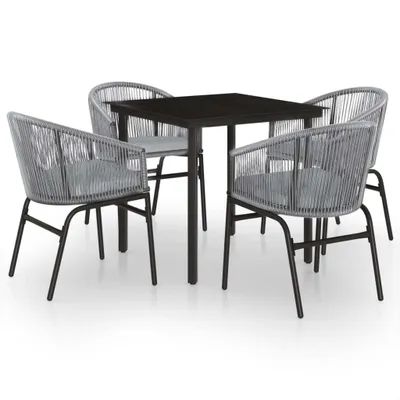 Image de vidaXL Ensemble de jardin 5 pièces Gris